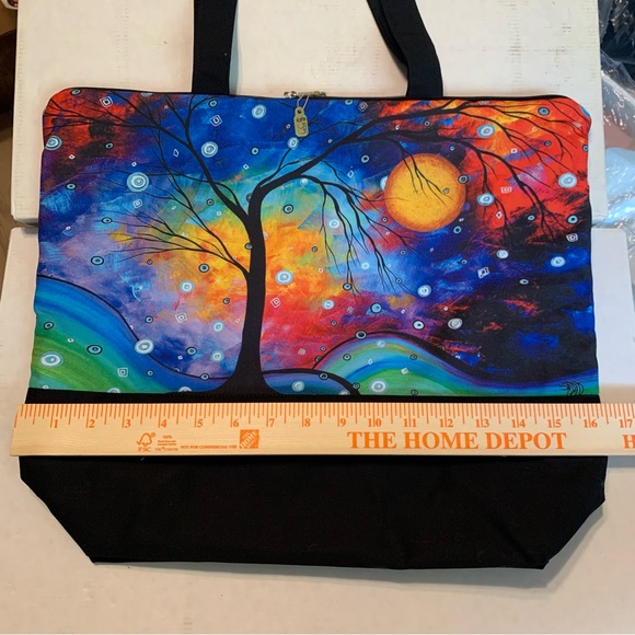 Janine King Designs MADART Large Tote Bag Purse in Winter Sparkle, NWT - Picture 6 of 13